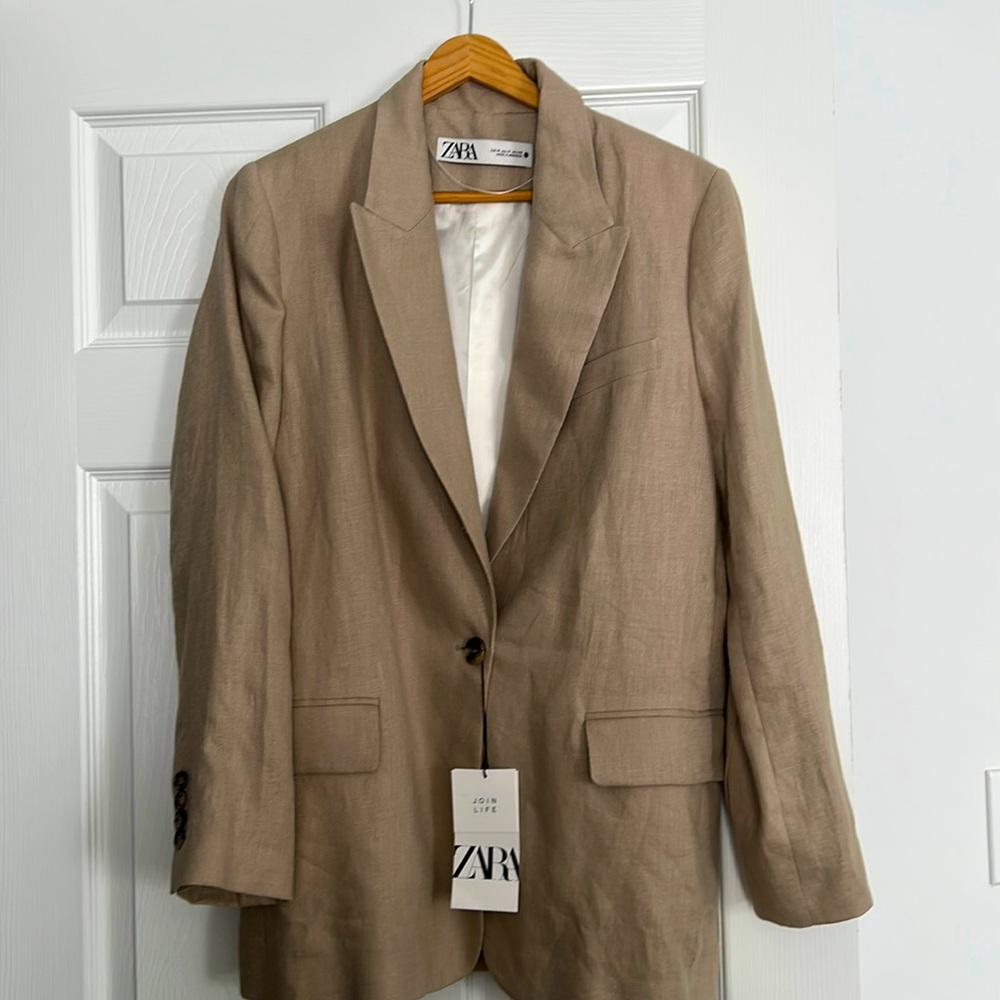 Straight cut Linen Blazer
